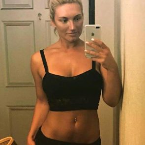 Brooke Hogan hot black tank top