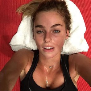 Elizabeth Turner sweaty