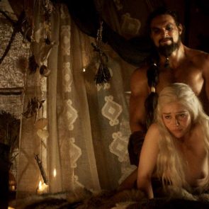 Emilia Clarke sex in doggy